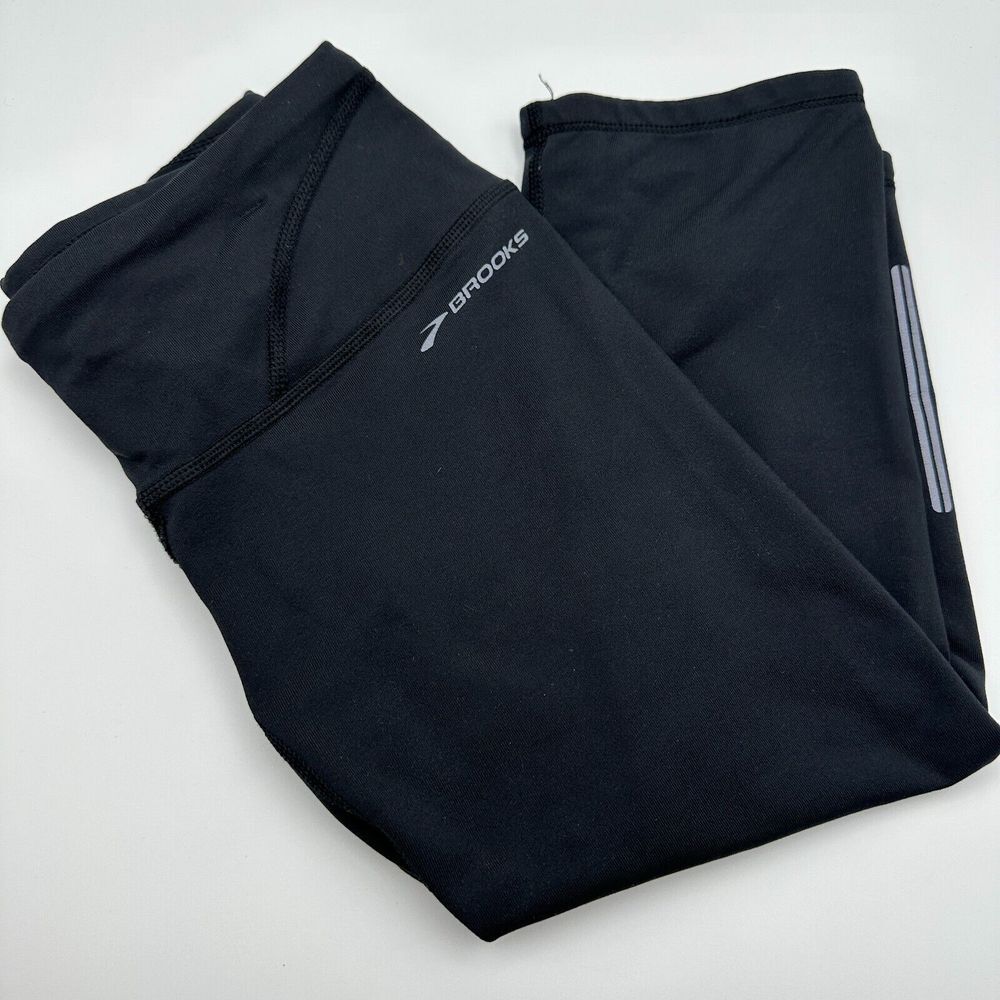 Brooks For Women Reflective Cropped Leggings Black Size XS Extra Small